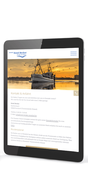 Responsive Webdesign aus Lübeck Responsive Webdesign Tablet